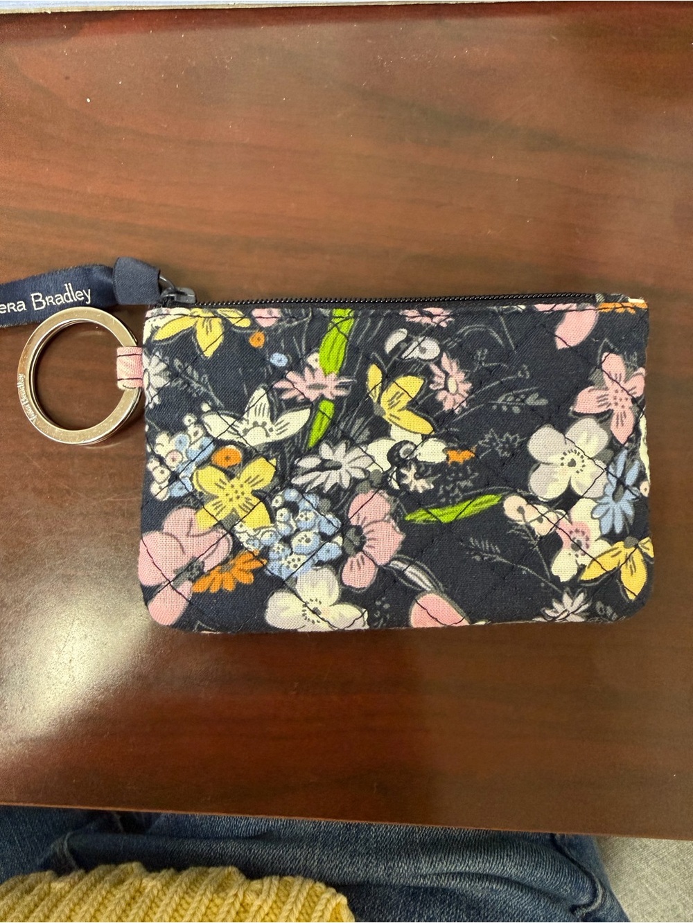 Vera Bradley zip ID case BLOOM BLOOM
Navy